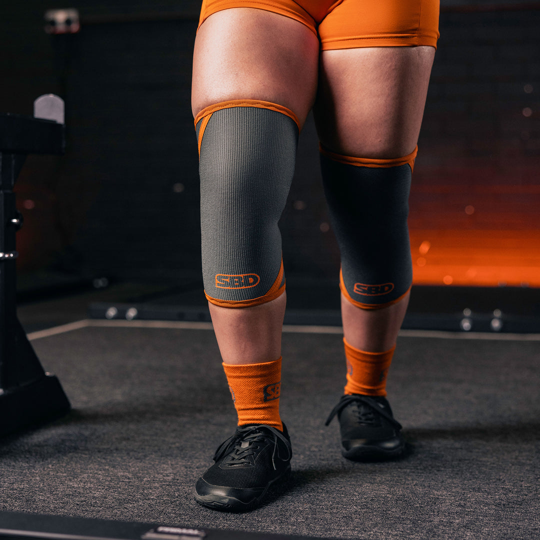 Forge Grey Powerlifting Knee Sleeves