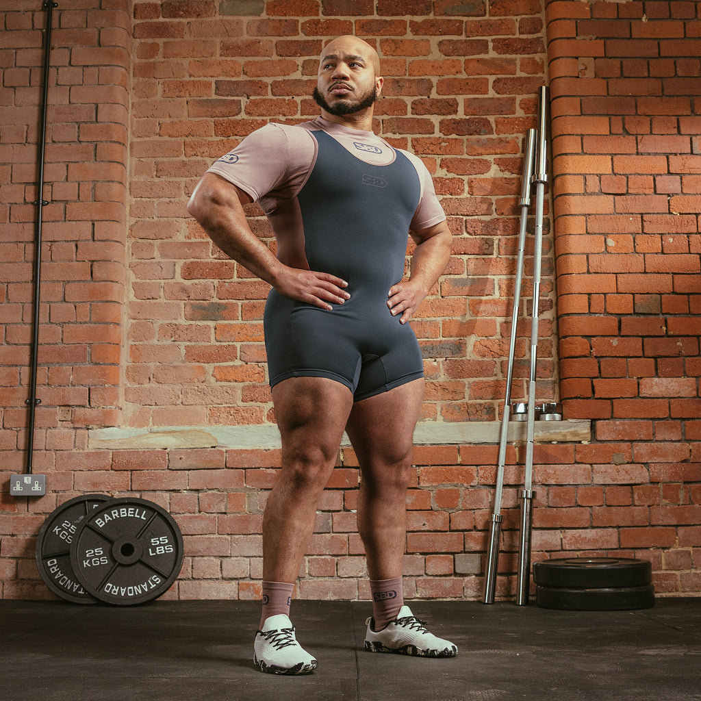 SBD POWERLIFTING PRO シングレット グレー/ネイビー Serenity Powerlifting Singlet – SBD New Zealand