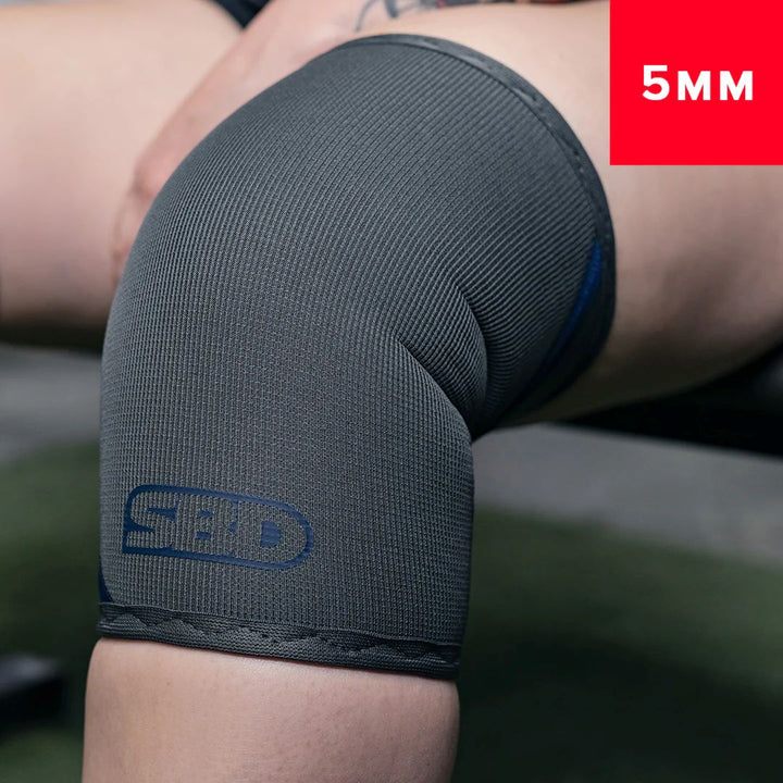 SBD Storm Weightlifting Knee Sleeve - made in Sheffield, high-grade neoprene for exceptional strength in weightlifting - close side view